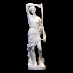 ARTEMIS (DIANA WITH THE BOW) ALABASTER STATUE - AL051N815-32
