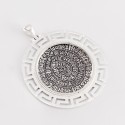 Phaistos Disk decorated with Meander, silver pendant - ME050ME266.9.8.GR