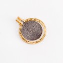 Phaistos Disk decorated with Meander ,silver pendant  - ME050ME247.8.3.GR