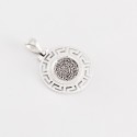 Phaistos Disk decorated with Meander wreath silver 925 - ME050ME263.3.8.GR
