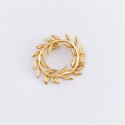 Greek Olive wreath silver gold plated pendant - ME049ME98.6.7.GR