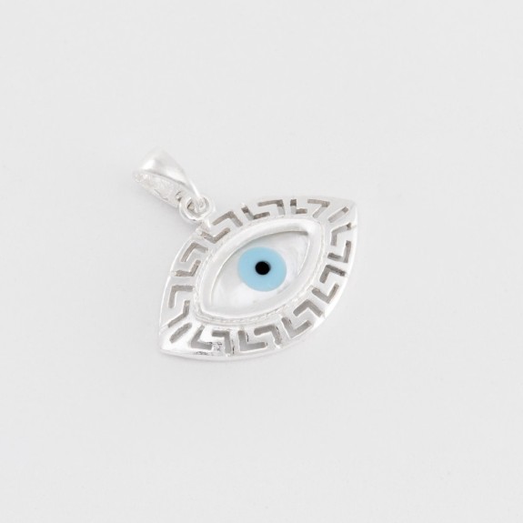 Μενταγιόν Μάτι με Mother of Pearl και μαίανδρο ασήμι 925 ME050ME494.GR Μενταγιόν Μάτι με Mother of Pearl και μαίανδρο ασήμι 925 ME050ME494.GR