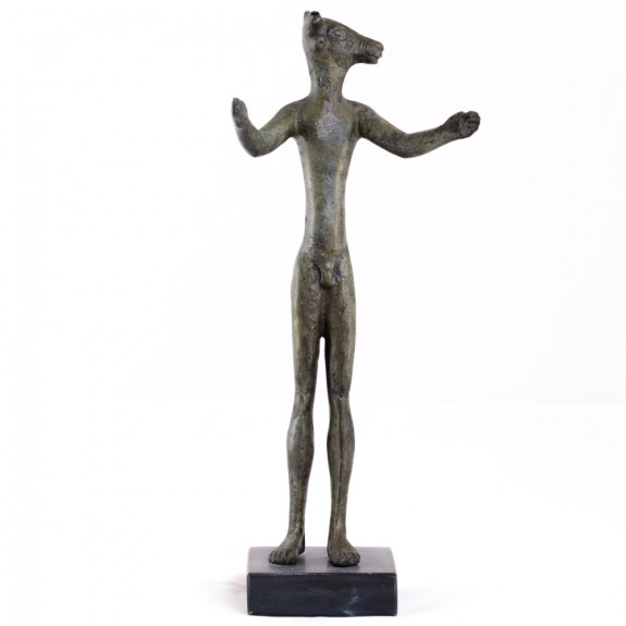 Minotaur Bronze Statue on a black marble base - BR052CODE00036 Minotaur Bronze Statue on a black marble base - BR052CODE00036