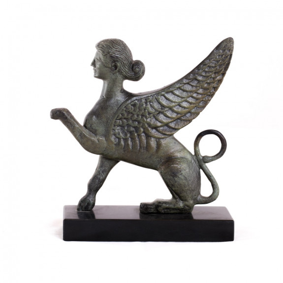 Ancient Greek Mythical Creature Sphinx Bronze Statue - BR052CODE00035 Ancient Greek Mythical Creature Sphinx Bronze Statue - BR052CODE00035