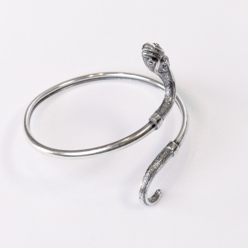 Βραχιόλι φίδι χειροπέδα Ασήμι 925 οξειδωμένο χειροποίητο  - BP050ΧΕ108.17GR