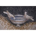 ΛΕΚΑΝΙΔΑ ΜΕ ΠΕΡΙΣΤΕΡΙΑ ΧΕΙΡΟΠΟΙΗΤΟ ΑΝΤΙΓΡΑΦΟ ΕΛΛΗΝΙΚΟΥ ΨΗΦΙΔΩΤΟΥ ΜΕ ΦΥΣΙΚΑ ΥΛΙΚΑ ΠΕΤΡΕΣ ΜΑΡΜΑΡΑ  70,5x89,5 x5 εκ.MO066M030