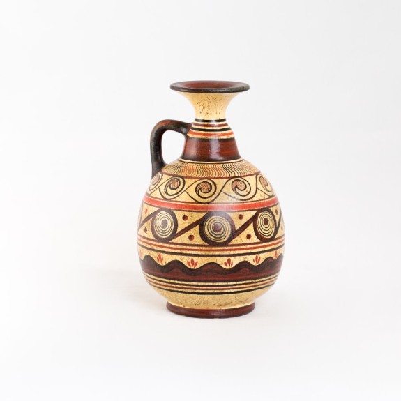 Minoan ceramic olpe Decorated with spirals and geometric decoration - SZ PH55 MYC065COD103/11 Minoan ceramic olpe Decorated with spirals and geometric decoration - SZ PH55 MYC065COD103/11