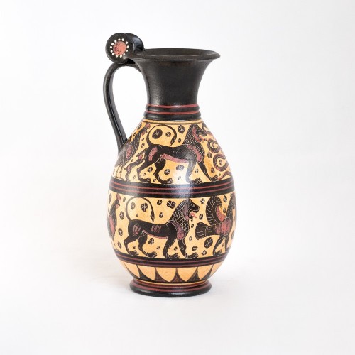 handmade ceramic Corinthian olpe - CORV058COD89