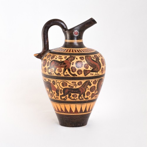 Handmade ceramic Corinthian hydria  - CORV058COD90