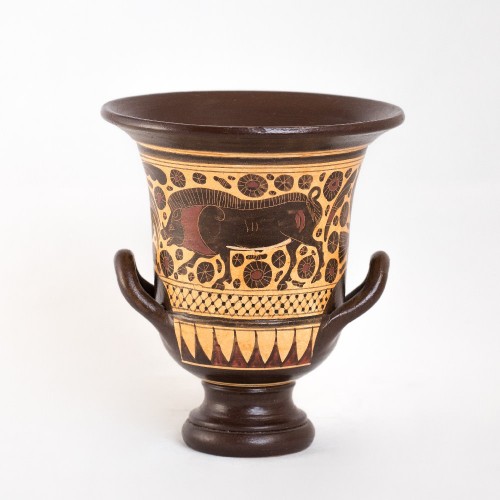 handmade ceramic Corinthian krater - CORV058COD91